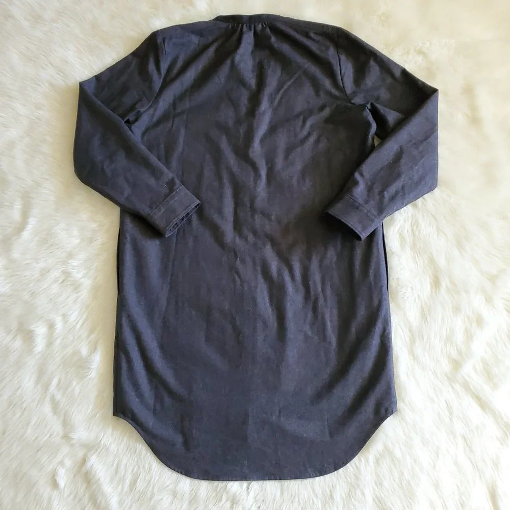 Madewell Latitude Shirtdress in Charcoal Gray Size M EUC - Picture 7 of 14